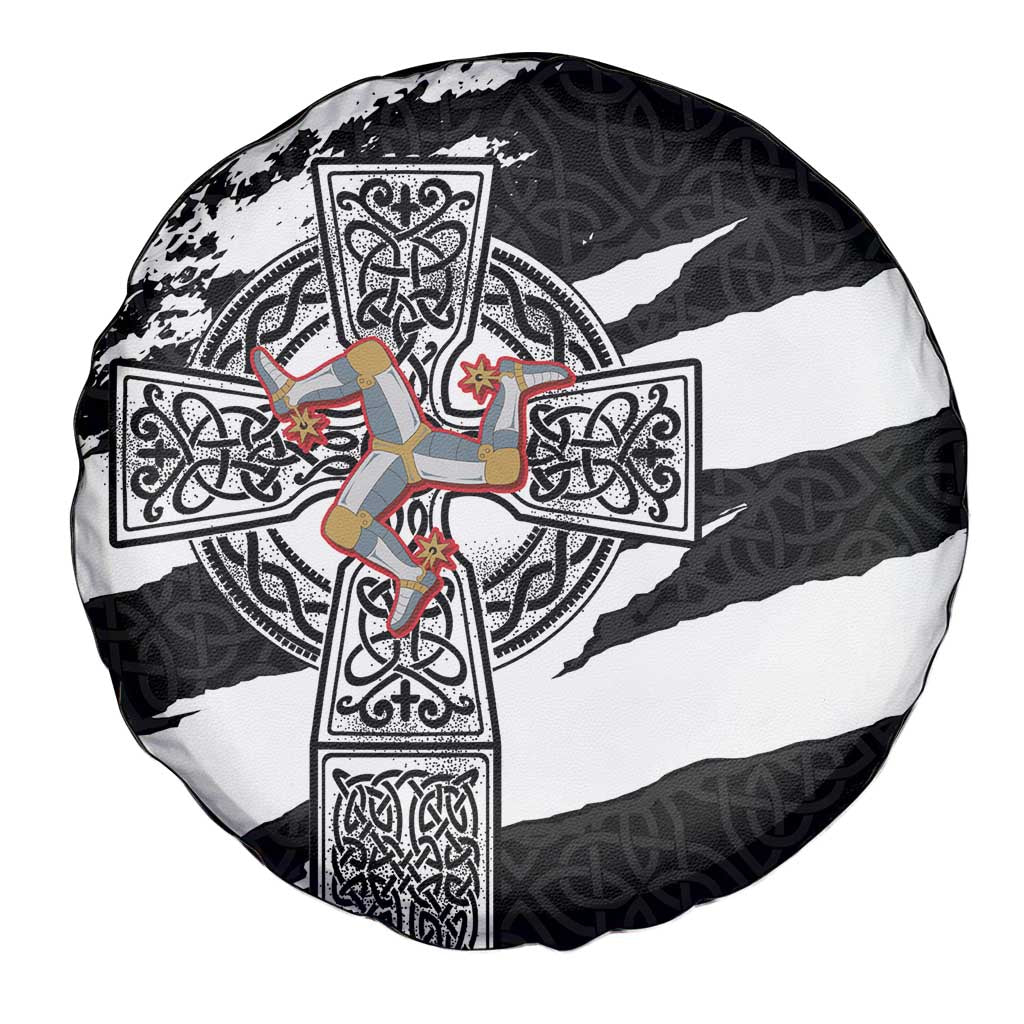 Isle of Man Celtic Cross Spare Tire Cover Triskelion Emblem - Wonder Print Shop
