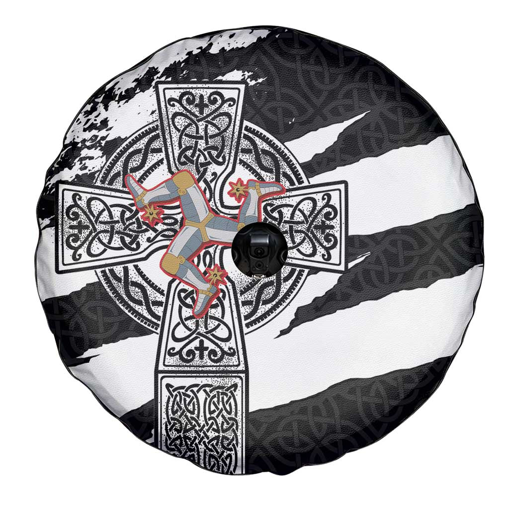 Isle of Man Celtic Cross Spare Tire Cover Triskelion Emblem - Wonder Print Shop