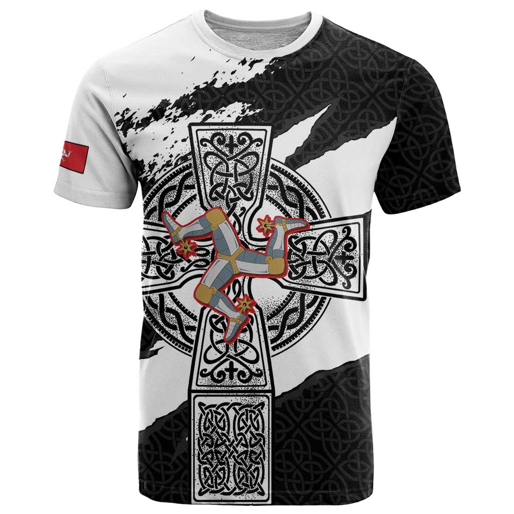 Isle of Man Celtic Cross T Shirt Triskelion Emblem - Wonder Print Shop