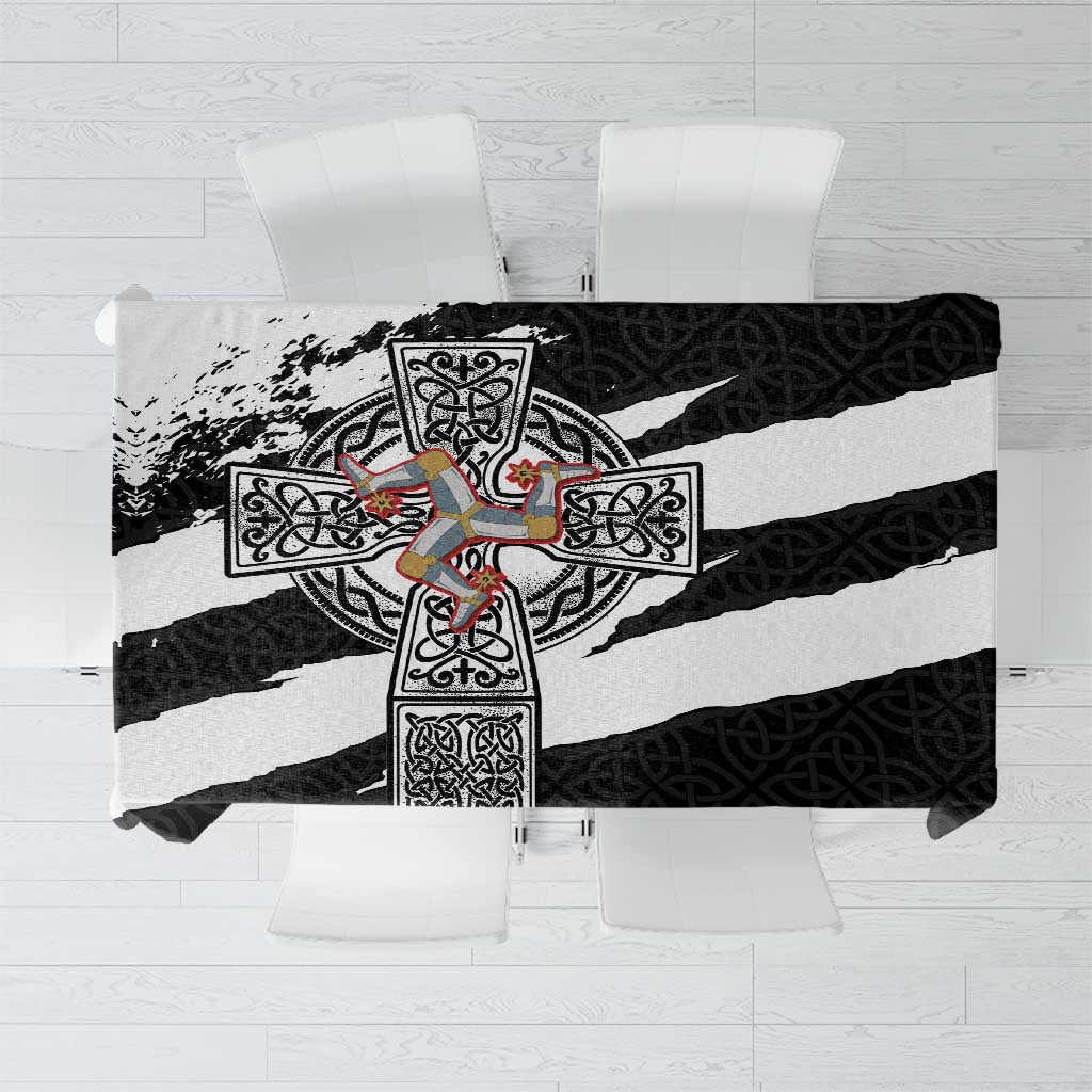 Isle of Man Celtic Cross Tablecloth Triskelion Emblem - Wonder Print Shop
