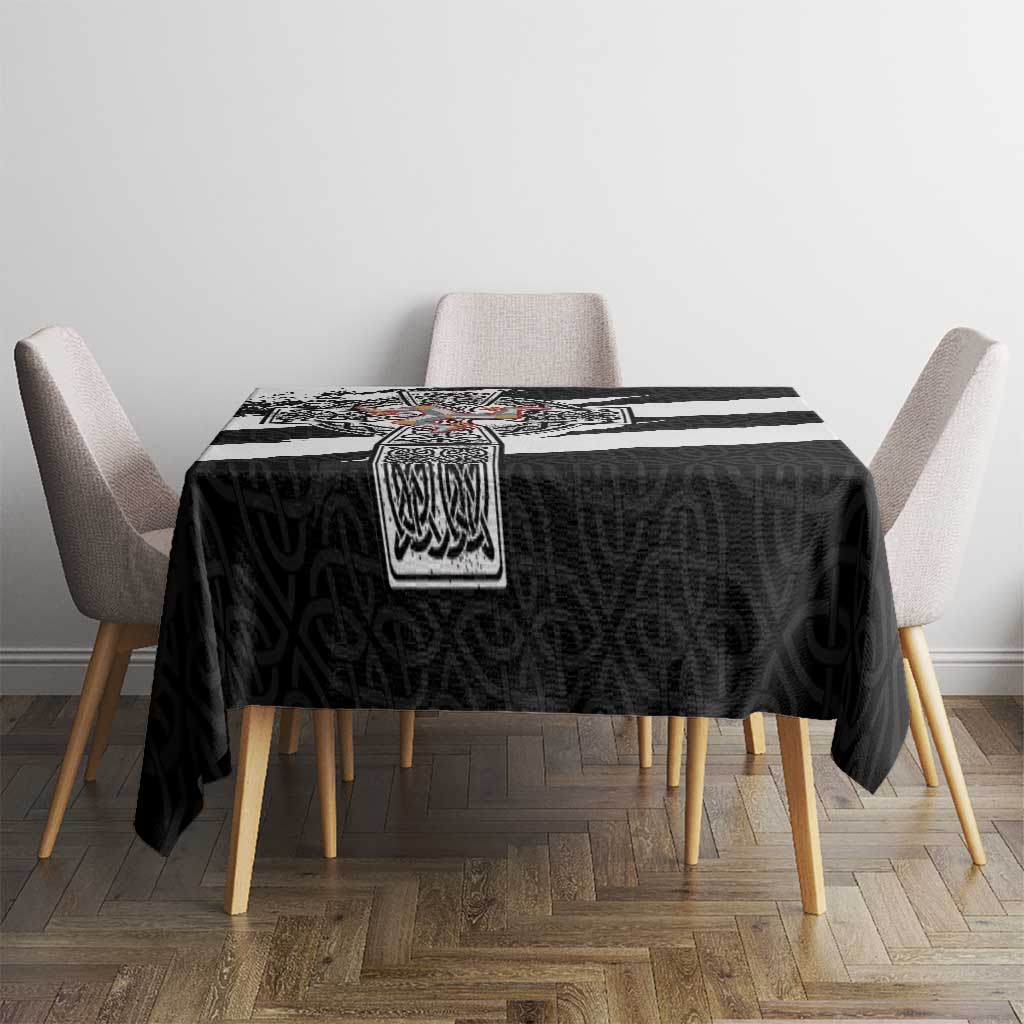 Isle of Man Celtic Cross Tablecloth Triskelion Emblem - Wonder Print Shop