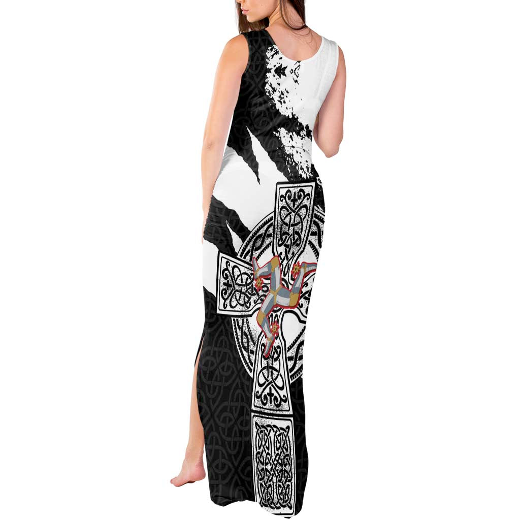 Isle of Man Celtic Cross Tank Maxi Dress Triskelion Emblem - Wonder Print Shop