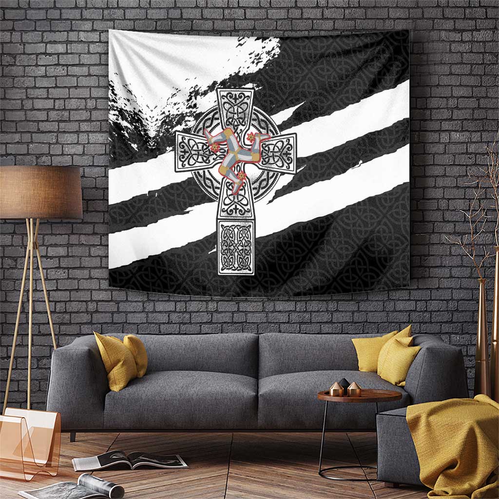 Isle of Man Celtic Cross Tapestry Triskelion Emblem - Wonder Print Shop
