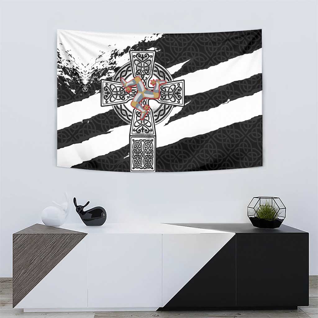 Isle of Man Celtic Cross Tapestry Triskelion Emblem - Wonder Print Shop