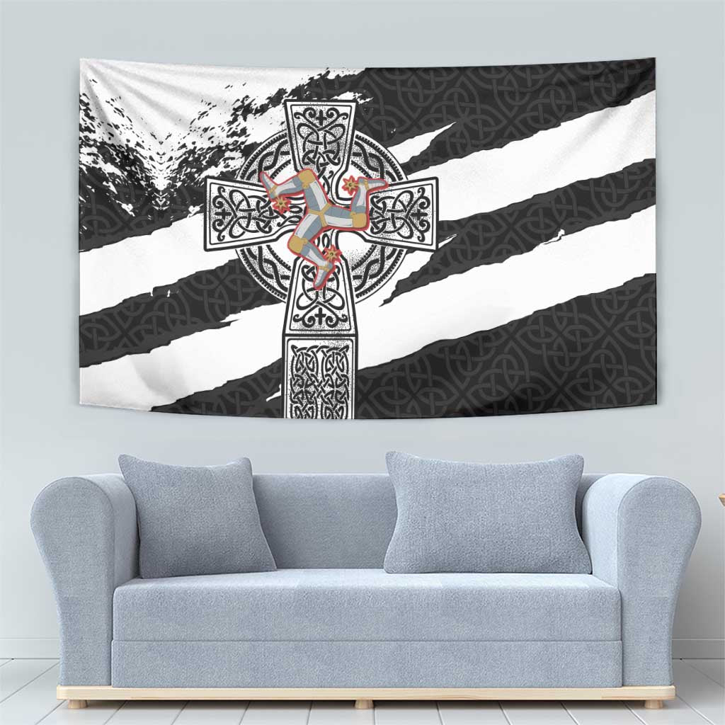 Isle of Man Celtic Cross Tapestry Triskelion Emblem - Wonder Print Shop