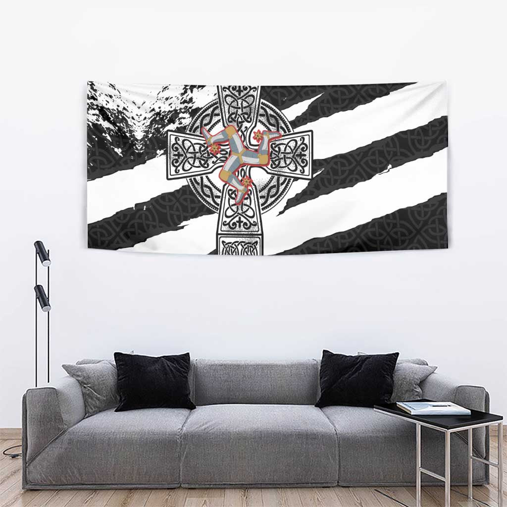 Isle of Man Celtic Cross Tapestry Triskelion Emblem - Wonder Print Shop