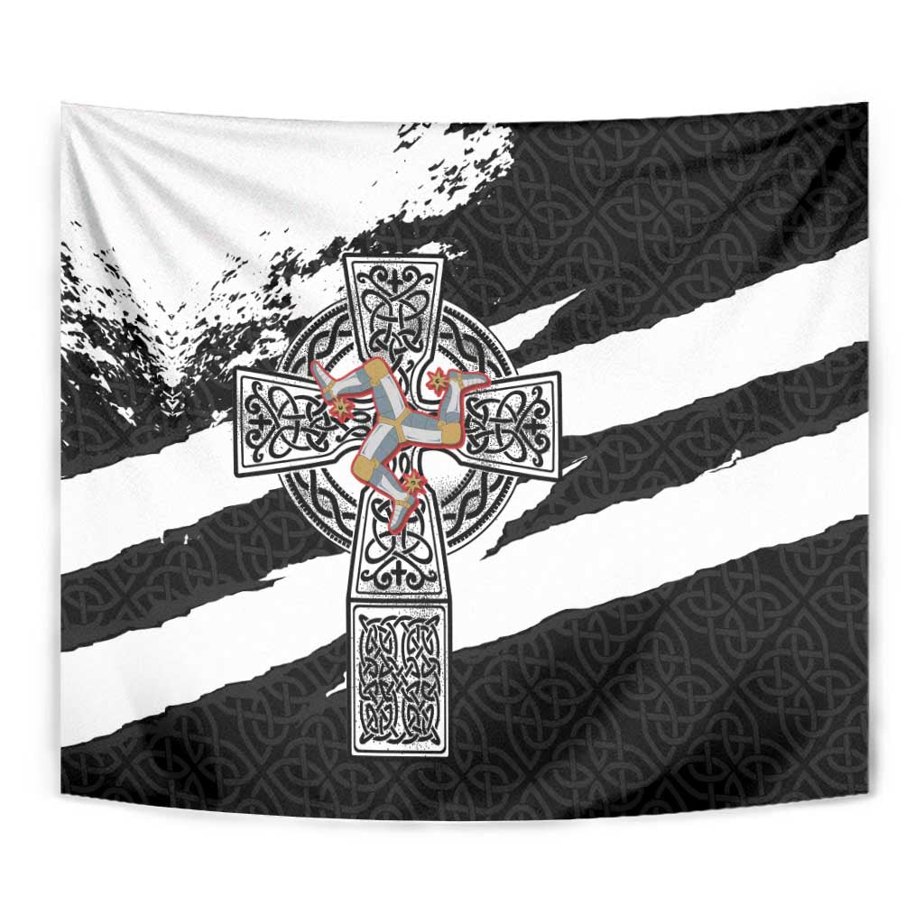 Isle of Man Celtic Cross Tapestry Triskelion Emblem - Wonder Print Shop
