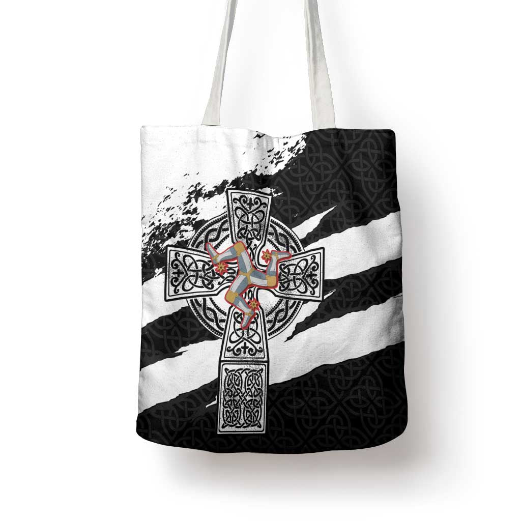 Isle of Man Celtic Cross Tote Bag Triskelion Emblem - Wonder Print Shop