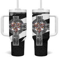 Isle of Man Celtic Cross Tumbler With Handle Triskelion Emblem - Wonder Print Shop