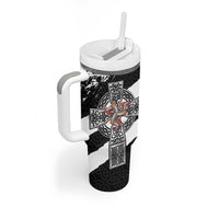 Isle of Man Celtic Cross Tumbler With Handle Triskelion Emblem - Wonder Print Shop