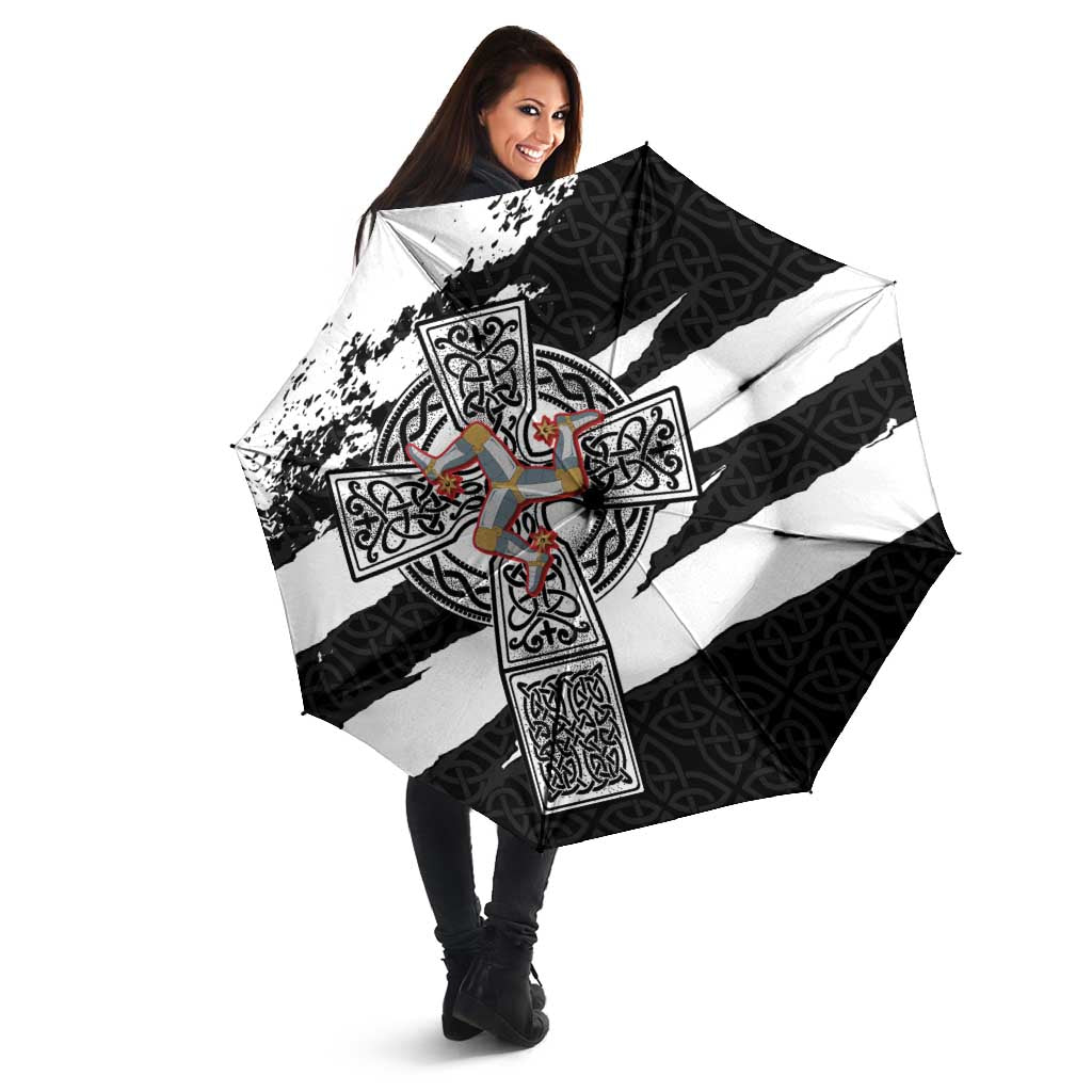 Isle of Man Celtic Cross Umbrella Triskelion Emblem - Wonder Print Shop