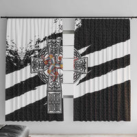 Isle of Man Celtic Cross Window Curtain Triskelion Emblem - Wonder Print Shop