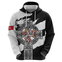 Isle of Man Celtic Cross Zip Hoodie Triskelion Emblem - Wonder Print Shop