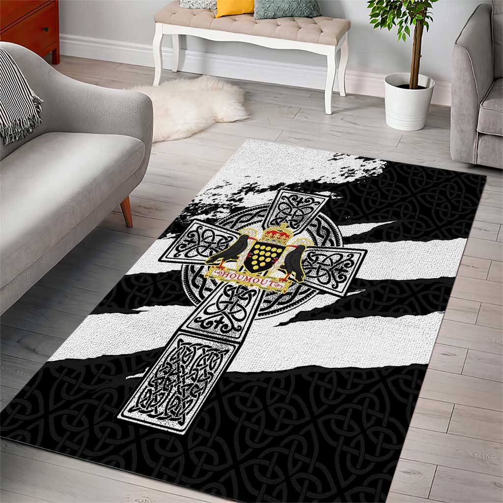 Cornwall Celtic Cross Area Rug Coat Of Arms - Wonder Print Shop