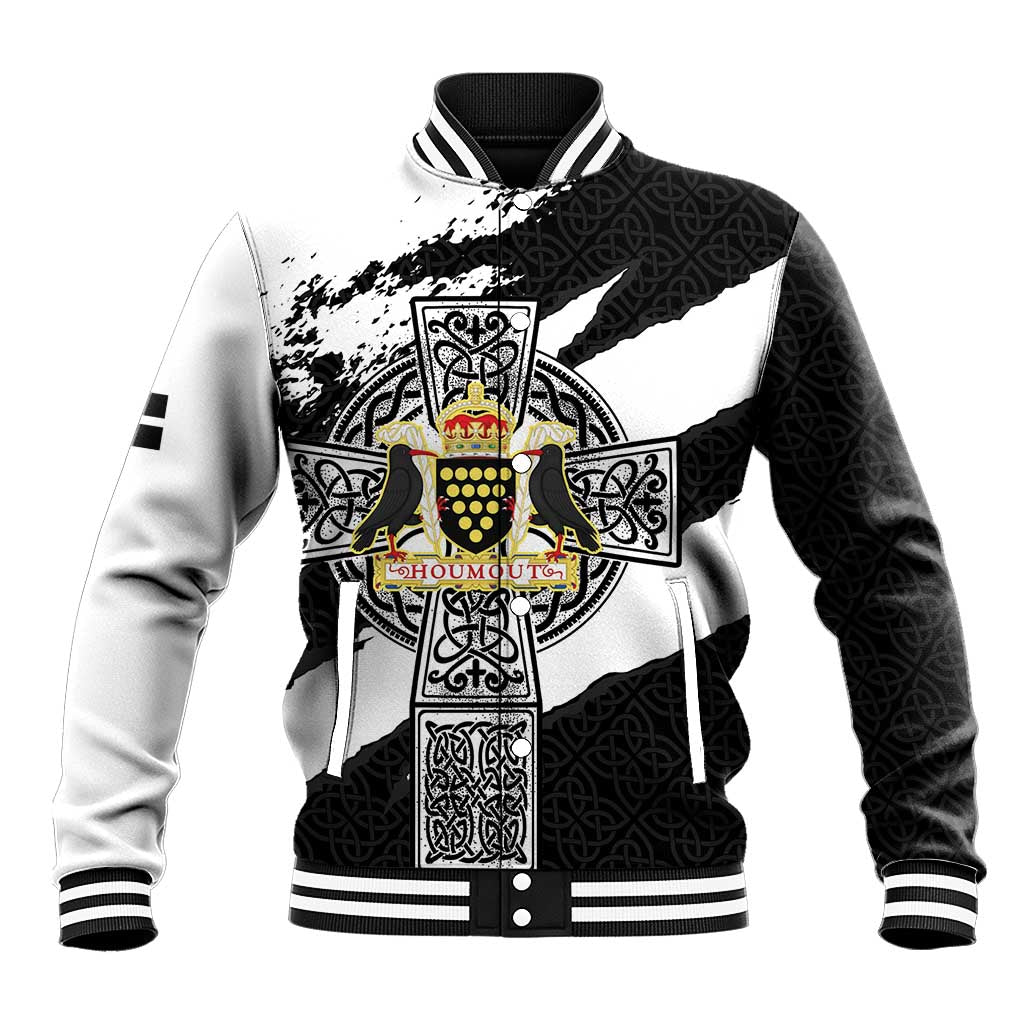 Cornwall Celtic Cross Baseball Jacket Coat Of Arms - Wonder Print Shop