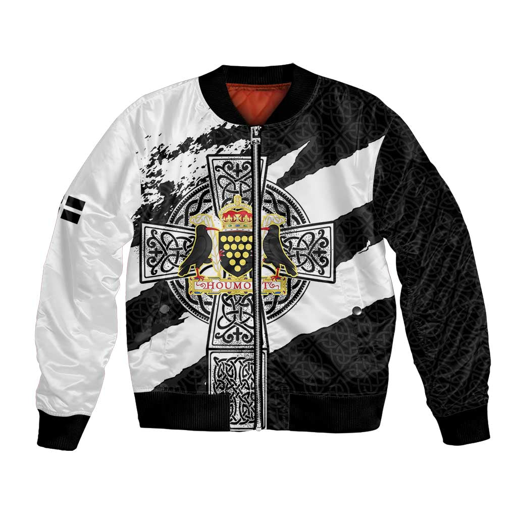 Cornwall Celtic Cross Bomber Jacket Coat Of Arms - Wonder Print Shop
