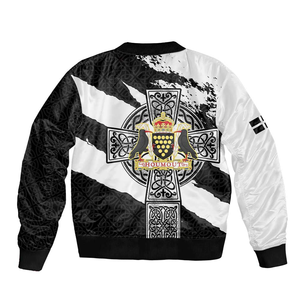 Cornwall Celtic Cross Bomber Jacket Coat Of Arms - Wonder Print Shop