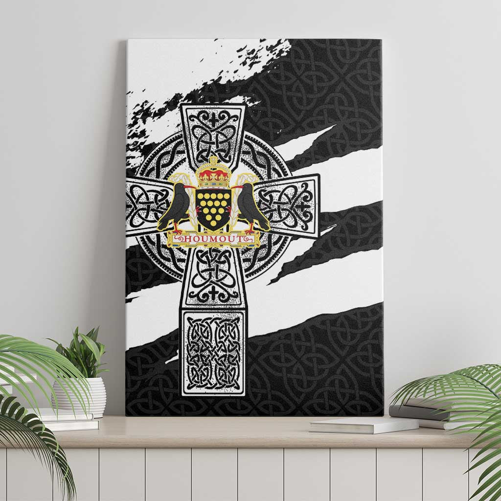 Cornwall Celtic Cross Canvas Wall Art Coat Of Arms - Wonder Print Shop