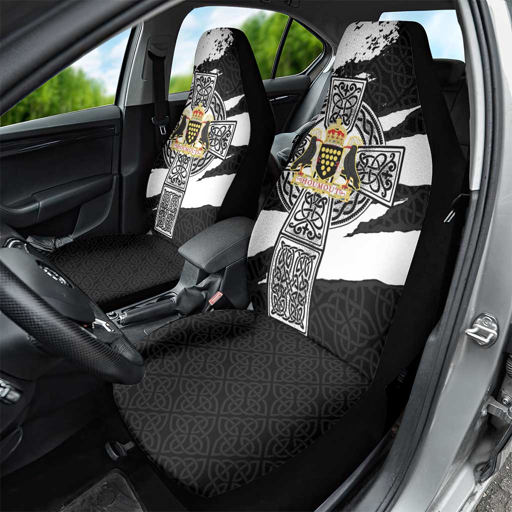 Cornwall Celtic Cross Car Seat Cover Coat Of Arms - Wonder Print Shop