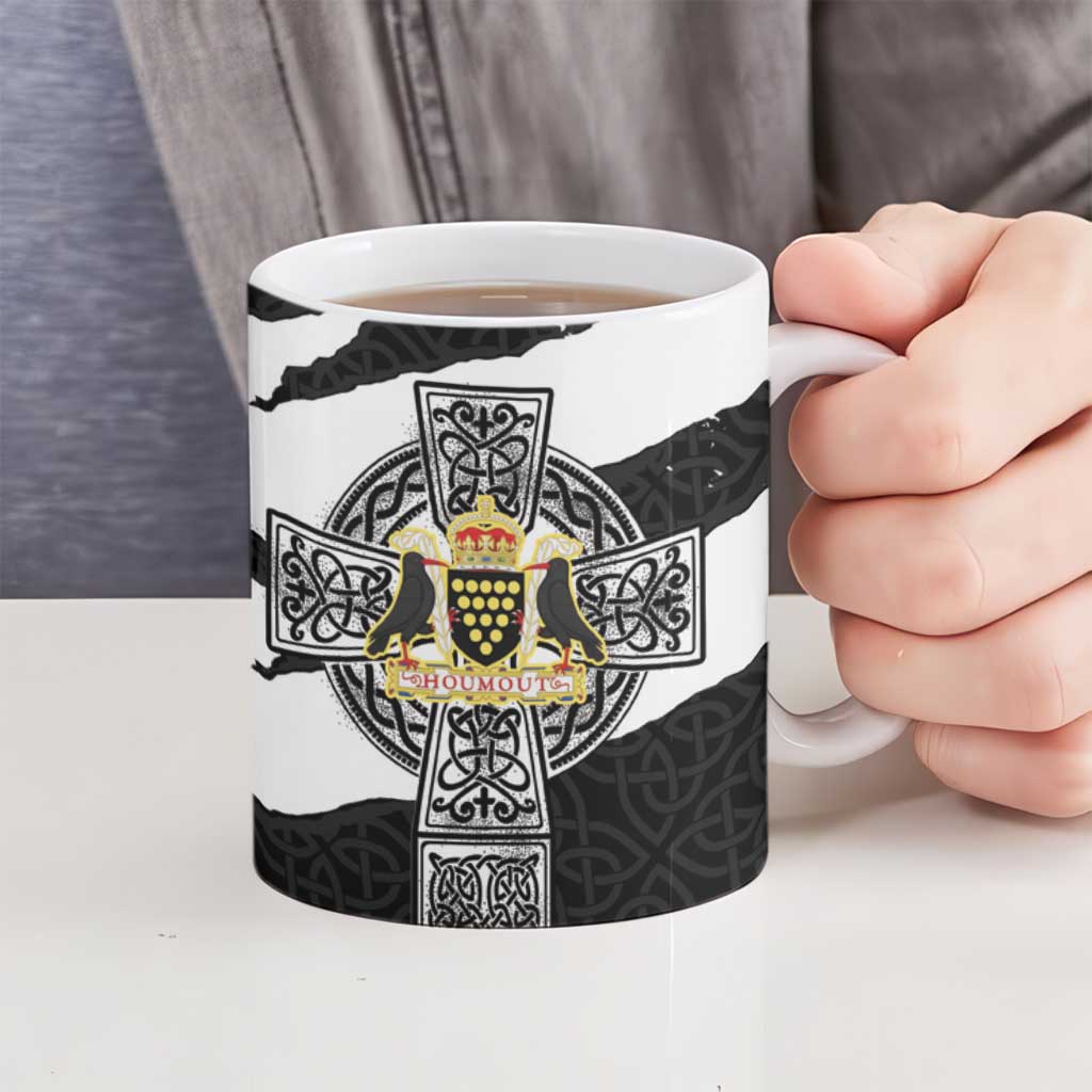 Cornwall Celtic Cross Ceramic Mug Coat Of Arms - Wonder Print Shop
