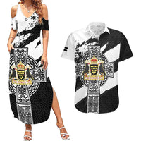 Cornwall Celtic Cross Couples Matching Summer Maxi Dress and Hawaiian Shirt Coat Of Arms - Wonder Print Shop