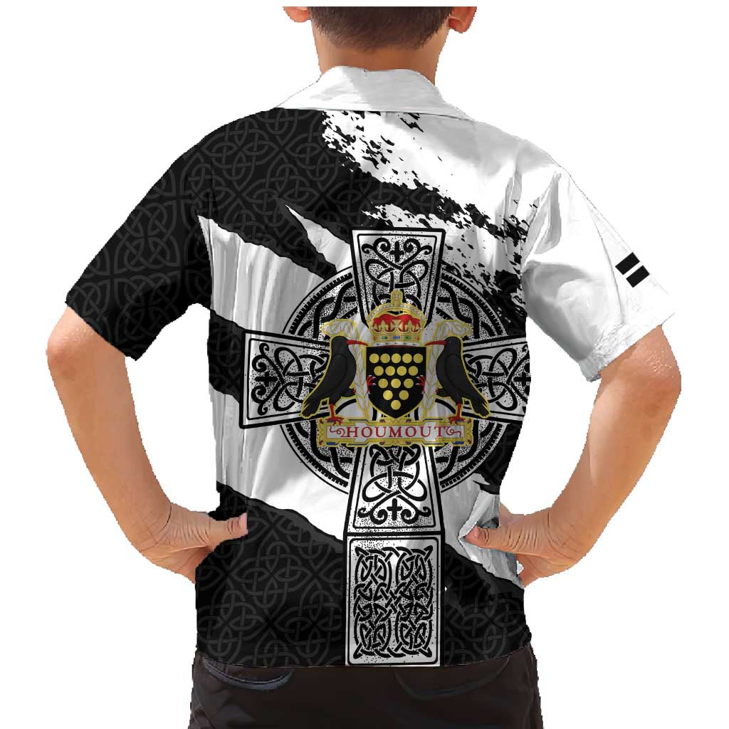 Cornwall Celtic Cross Family Matching Mermaid Dress and Hawaiian Shirt Coat Of Arms - Wonder Print Shop