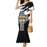 Cornwall Celtic Cross Family Matching Mermaid Dress and Hawaiian Shirt Coat Of Arms - Wonder Print Shop