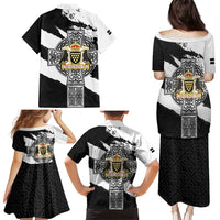 Cornwall Celtic Cross Family Matching Puletasi and Hawaiian Shirt Coat Of Arms - Wonder Print Shop
