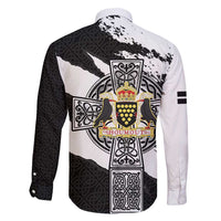 Cornwall Celtic Cross Family Matching Short Sleeve Bodycon Dress and Hawaiian Shirt Coat Of Arms - Wonder Print Shop