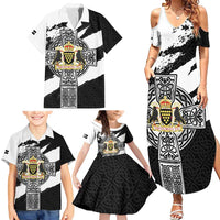 Cornwall Celtic Cross Family Matching Summer Maxi Dress and Hawaiian Shirt Coat Of Arms - Wonder Print Shop