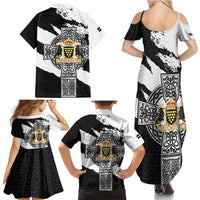 Cornwall Celtic Cross Family Matching Summer Maxi Dress and Hawaiian Shirt Coat Of Arms - Wonder Print Shop