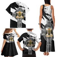 Cornwall Celtic Cross Family Matching Tank Maxi Dress and Hawaiian Shirt Coat Of Arms - Wonder Print Shop