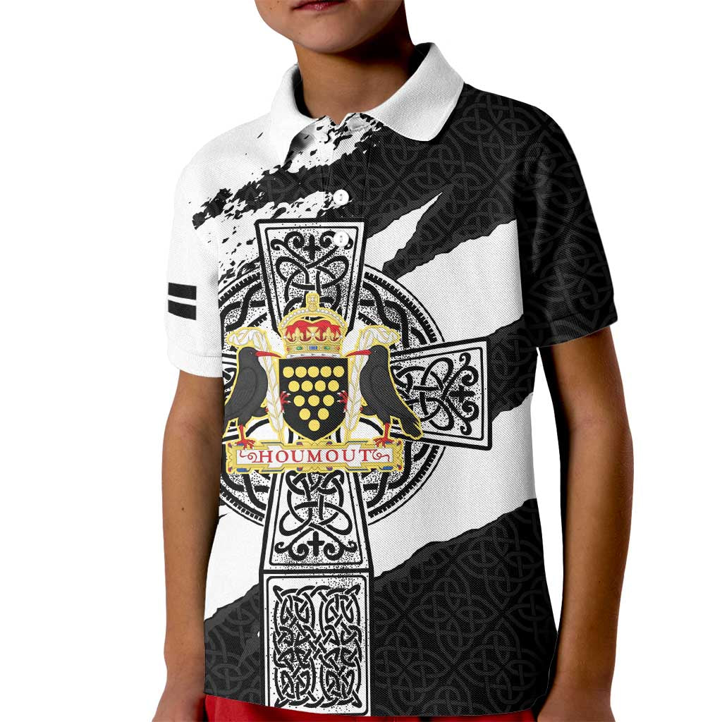 Cornwall Celtic Cross Kid Polo Shirt Coat Of Arms - Wonder Print Shop