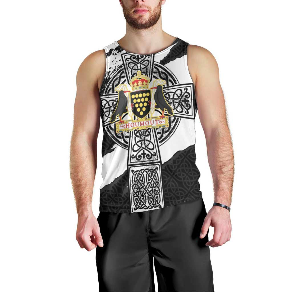 Cornwall Celtic Cross Men Tank Top Coat Of Arms - Wonder Print Shop