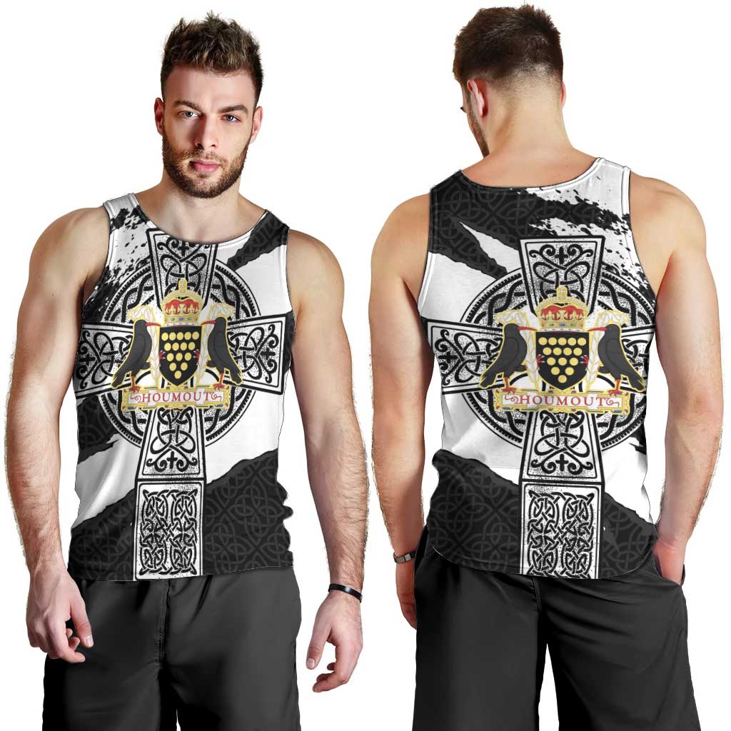 Cornwall Celtic Cross Men Tank Top Coat Of Arms - Wonder Print Shop