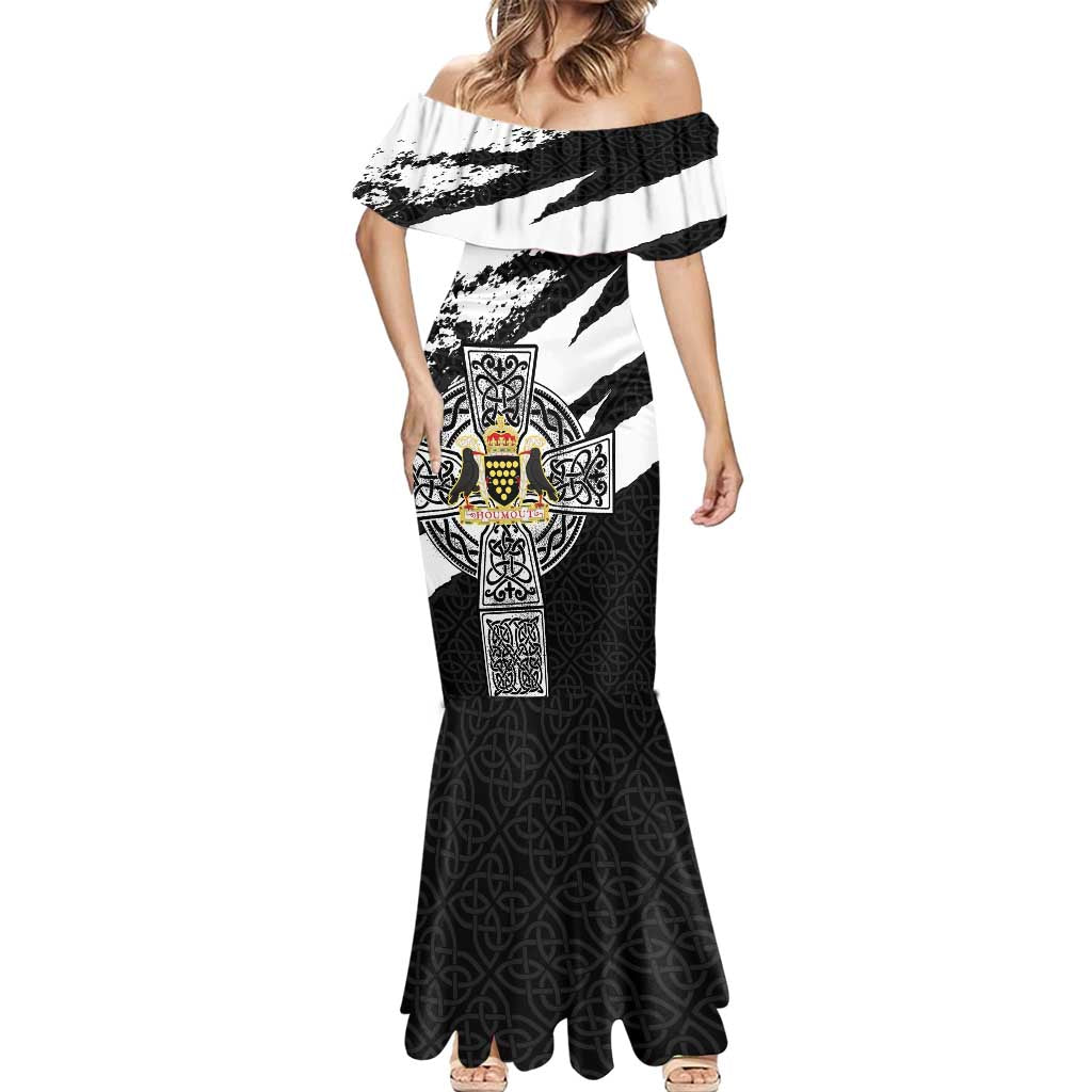 Cornwall Celtic Cross Mermaid Dress Coat Of Arms - Wonder Print Shop