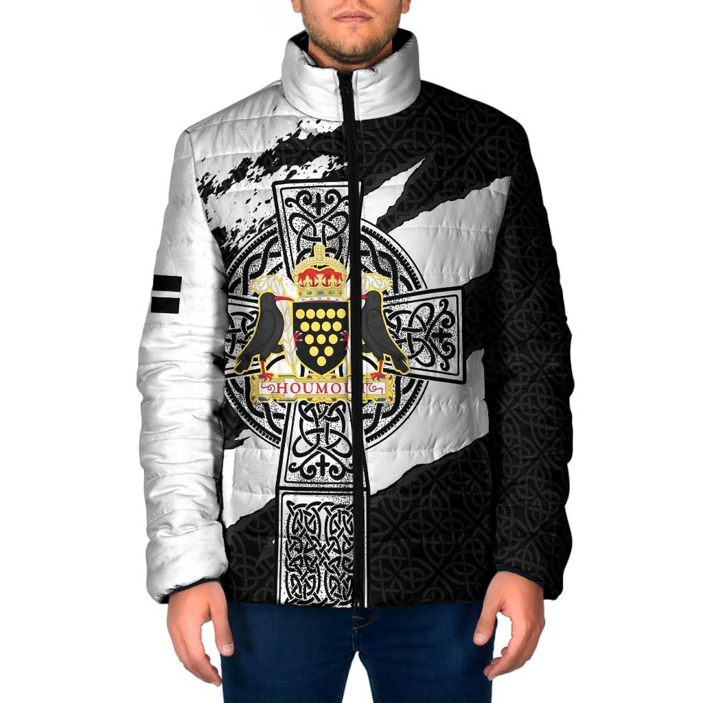 Cornwall Celtic Cross Padded Jacket Coat Of Arms - Wonder Print Shop