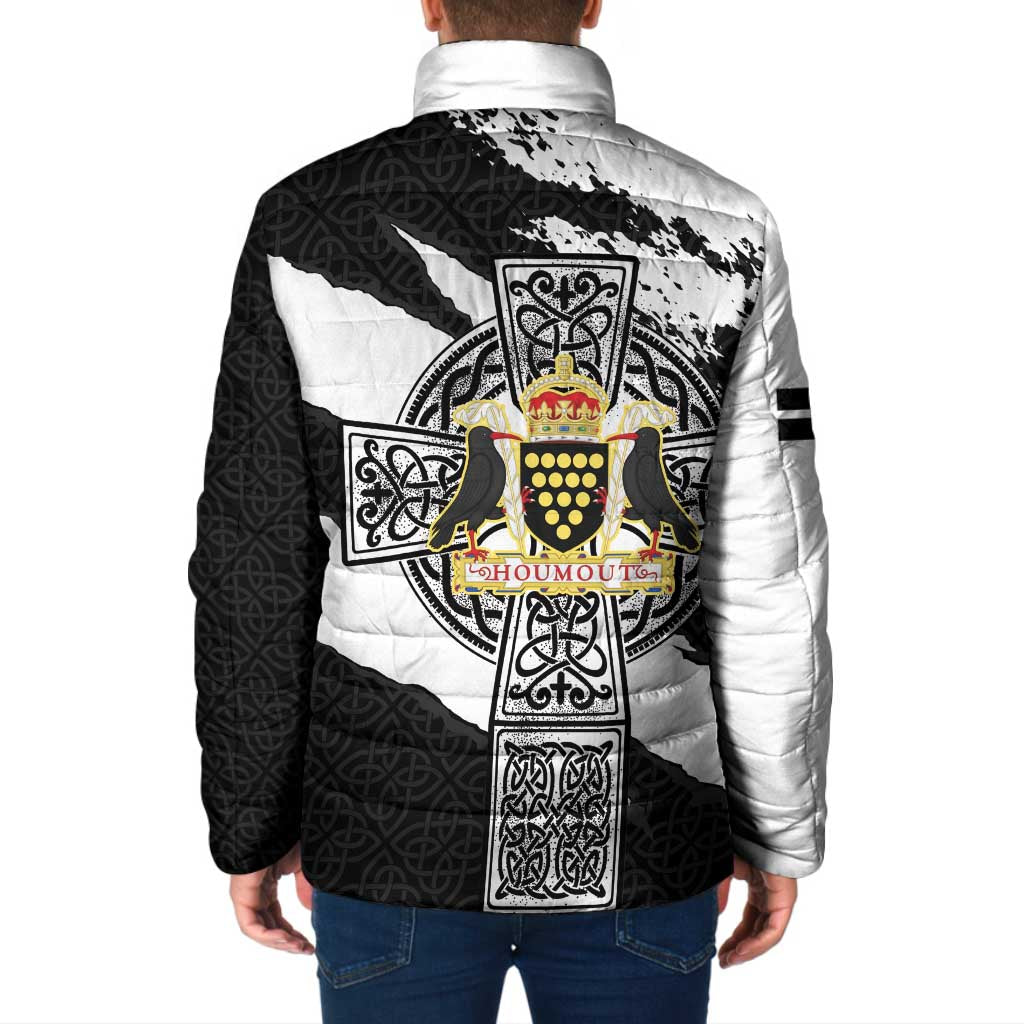 Cornwall Celtic Cross Padded Jacket Coat Of Arms - Wonder Print Shop