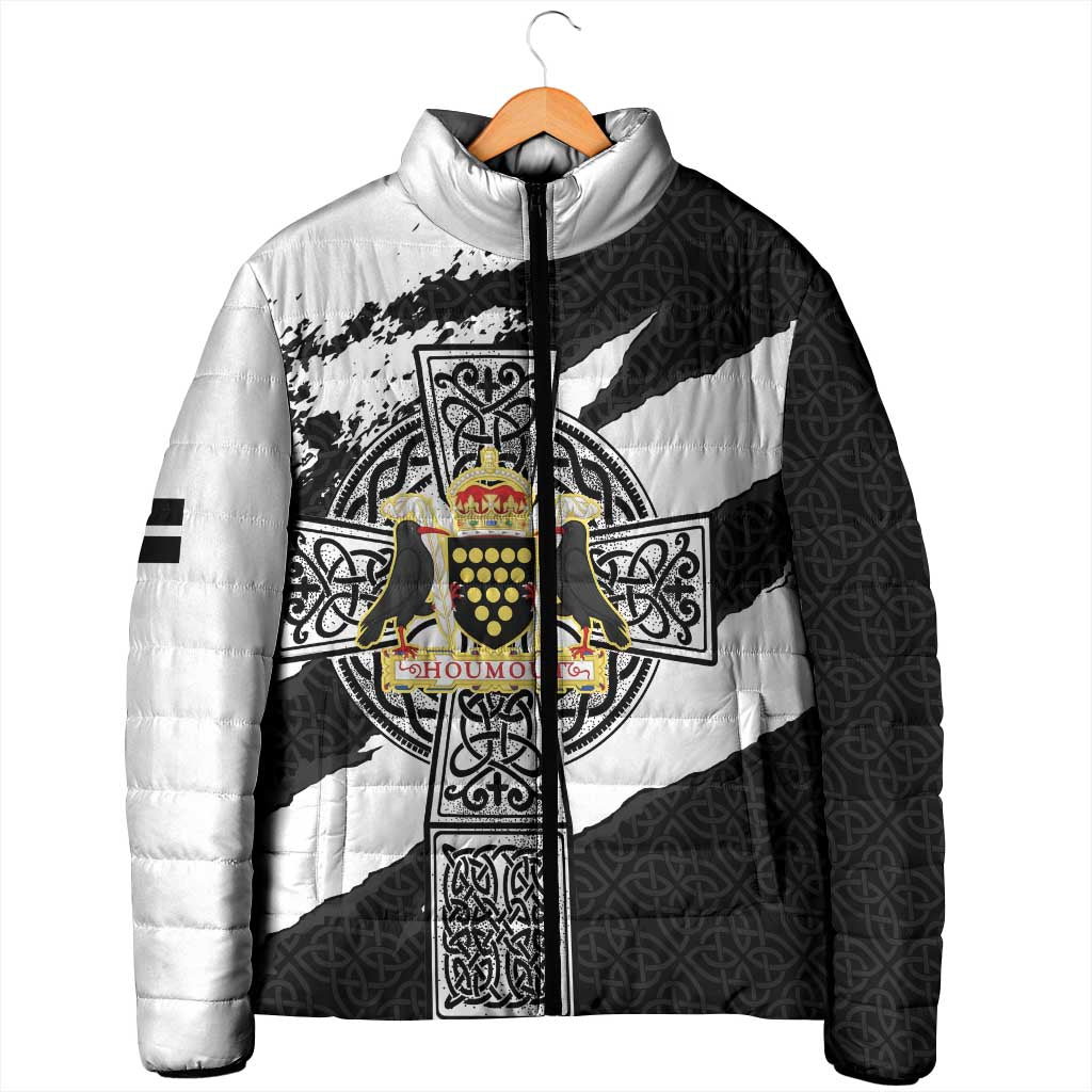 Cornwall Celtic Cross Padded Jacket Coat Of Arms - Wonder Print Shop