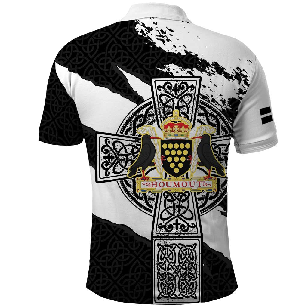 Cornwall Celtic Cross Polo Shirt Coat Of Arms - Wonder Print Shop