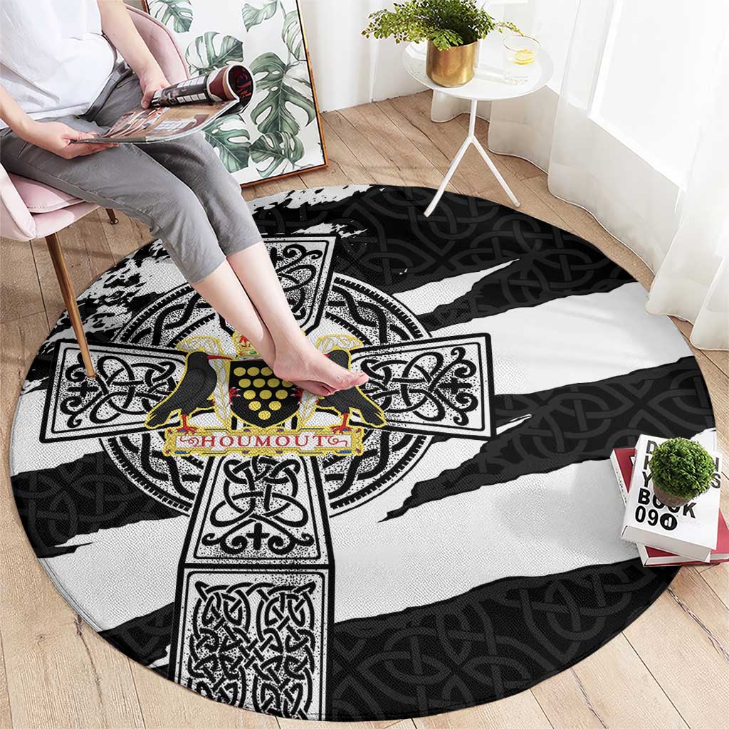 Cornwall Celtic Cross Round Carpet Coat Of Arms - Wonder Print Shop