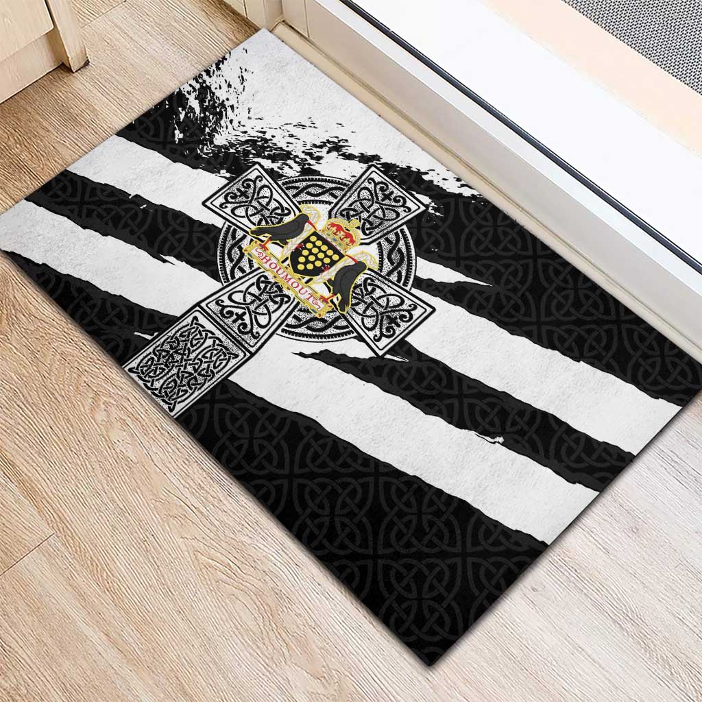 Cornwall Celtic Cross Rubber Doormat Coat Of Arms - Wonder Print Shop