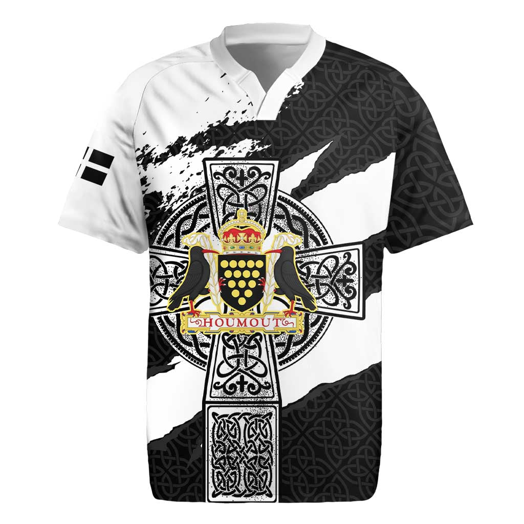 Cornwall Celtic Cross Rugby Jersey Coat Of Arms - Wonder Print Shop