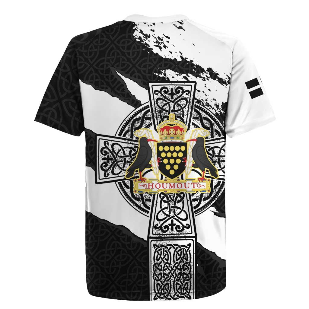 Cornwall Celtic Cross Rugby Jersey Coat Of Arms - Wonder Print Shop