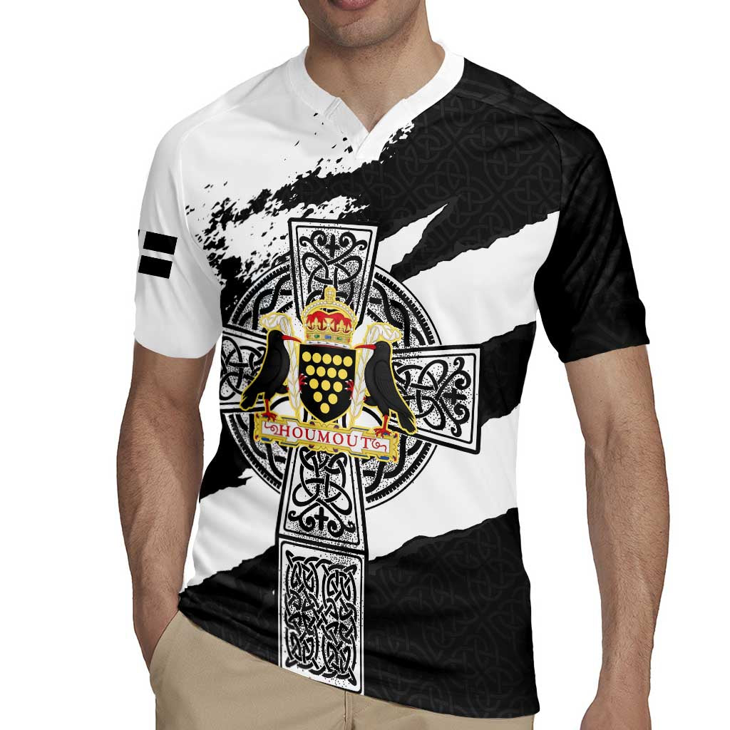 Cornwall Celtic Cross Rugby Jersey Coat Of Arms - Wonder Print Shop