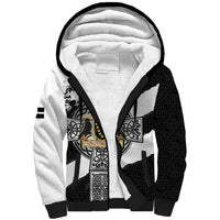Cornwall Celtic Cross Sherpa Hoodie Coat Of Arms - Wonder Print Shop