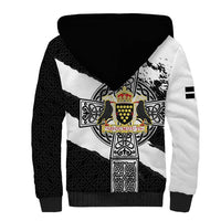 Cornwall Celtic Cross Sherpa Hoodie Coat Of Arms - Wonder Print Shop