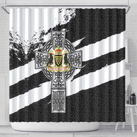 Cornwall Celtic Cross Shower Curtain Coat Of Arms - Wonder Print Shop