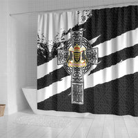 Cornwall Celtic Cross Shower Curtain Coat Of Arms - Wonder Print Shop