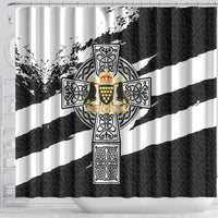 Cornwall Celtic Cross Shower Curtain Coat Of Arms - Wonder Print Shop